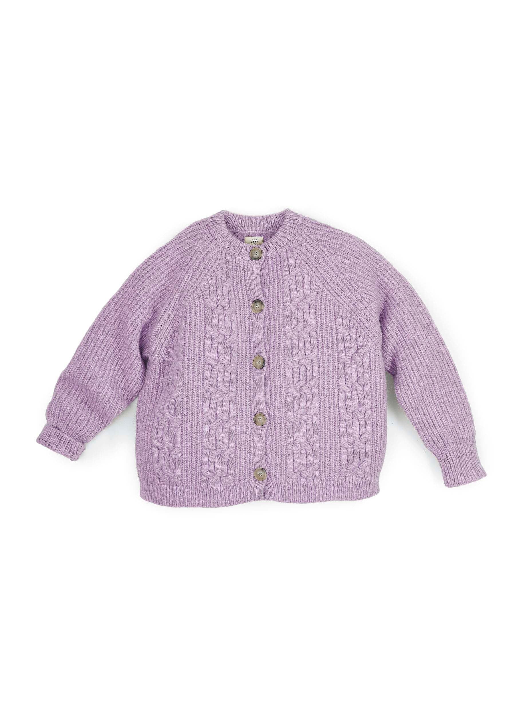 Cardigan mit Flechtdetails aus Alpaka  | Damen
