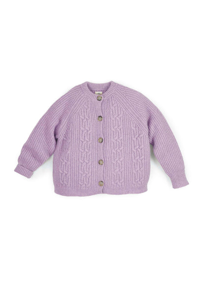 Cardigan mit Flechtdetails aus Alpaka  | Damen