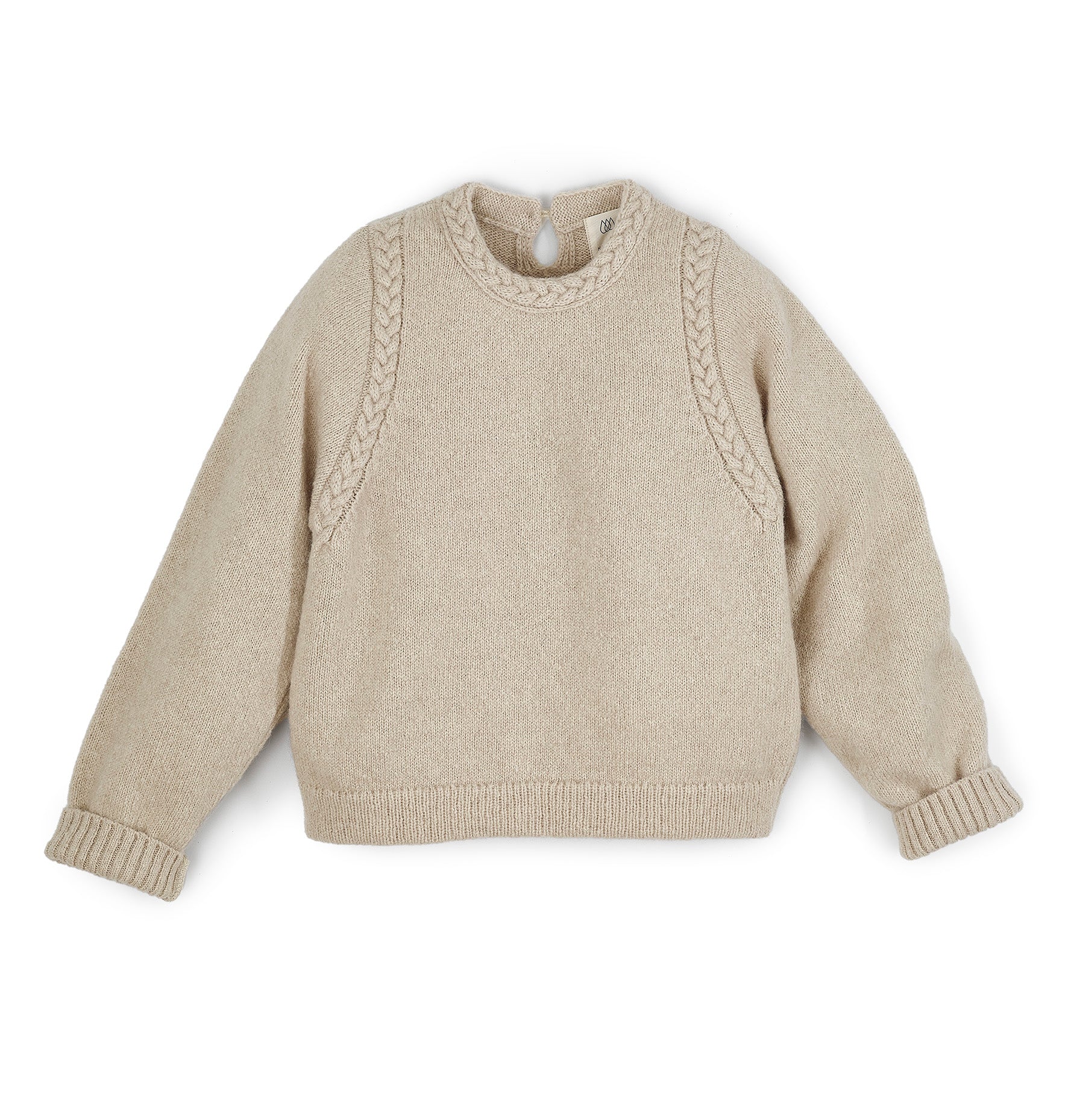 Sweater mit Flechtdetails aus Alpaka  | Damen