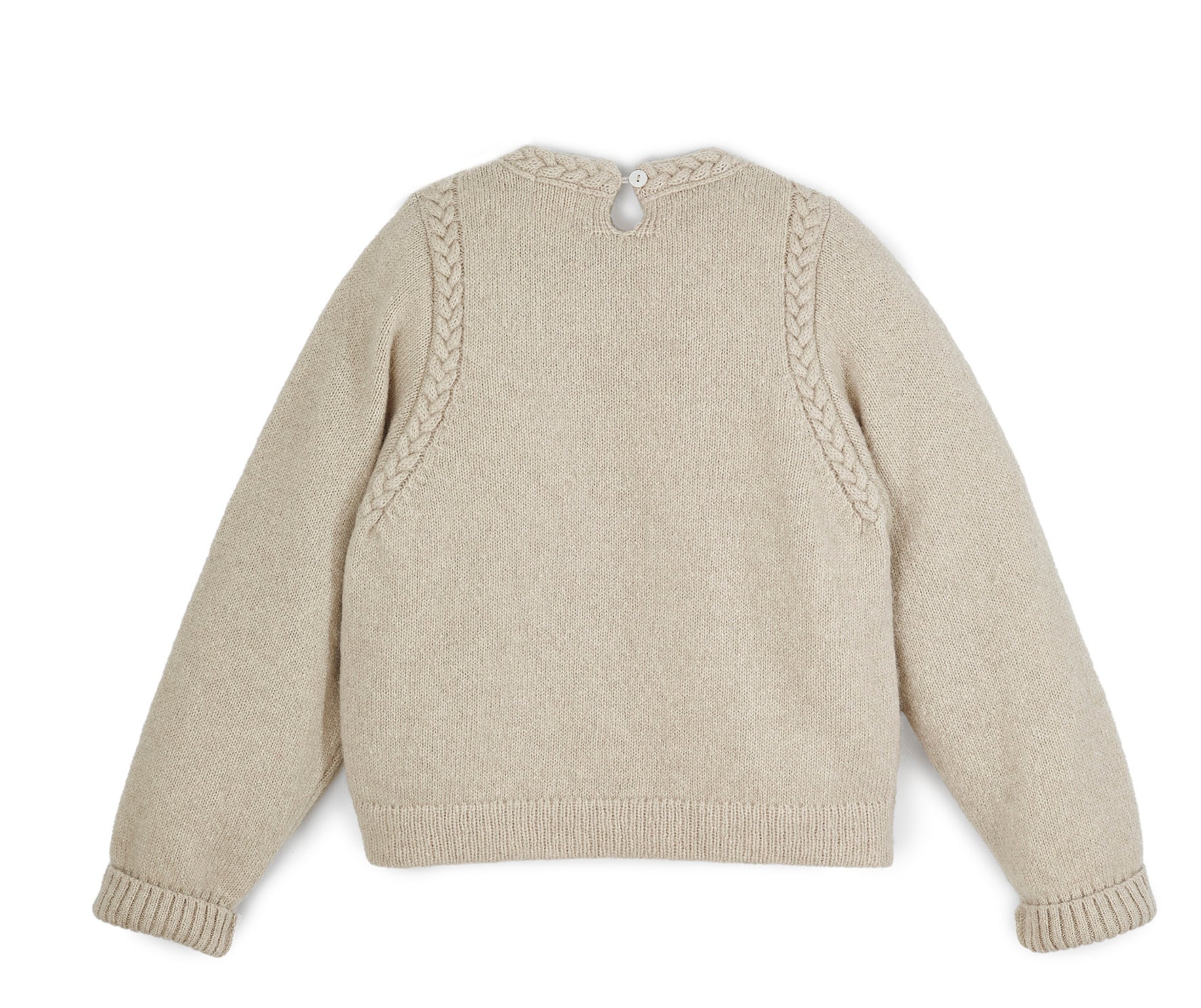 Sweater mit Flechtdetails aus Alpaka  | Damen