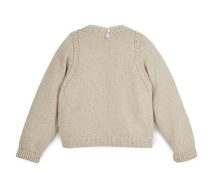 Sweater mit Flechtdetails aus Alpaka  | Damen
