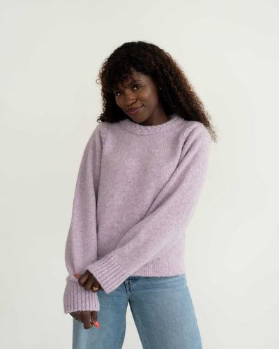 Sweater mit Flechtdetails aus Alpaka  | Damen