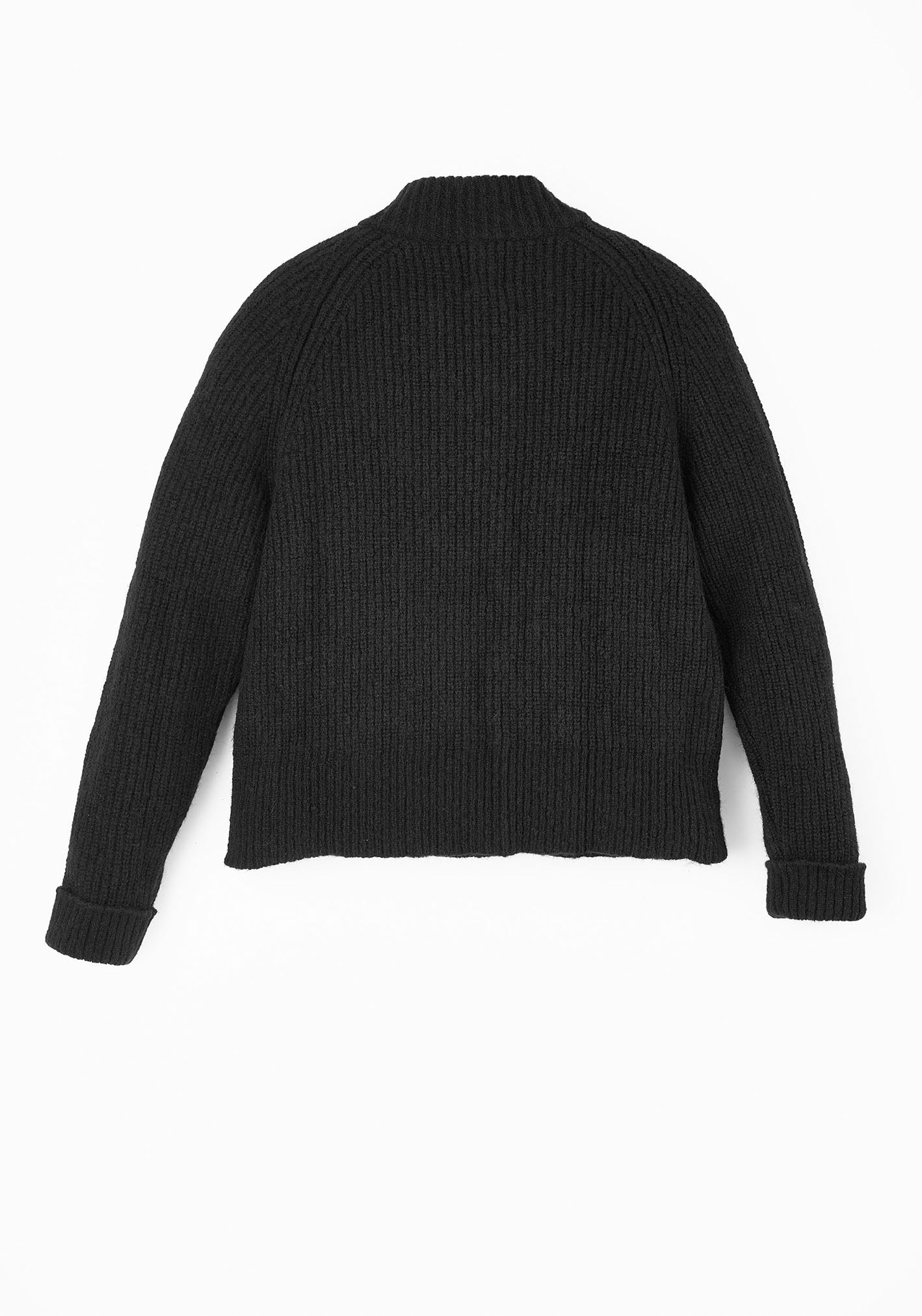 Struktur Sweater mit Knopfleiste aus Alpaka | Damen