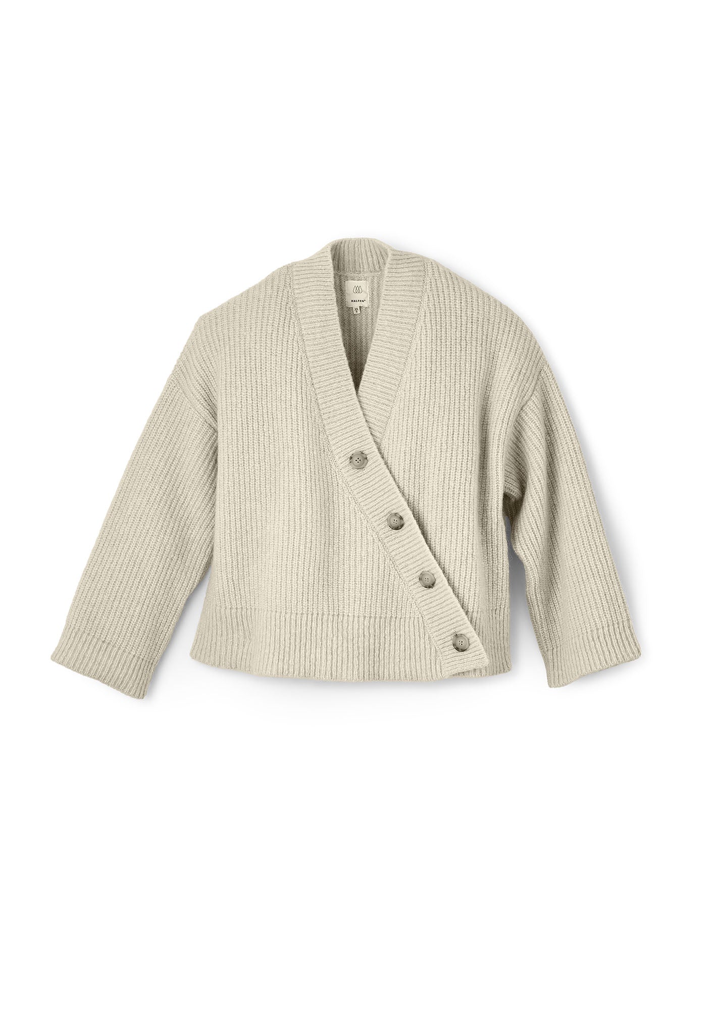 Asymmetrischer Cardigan aus Alpaka | Damen