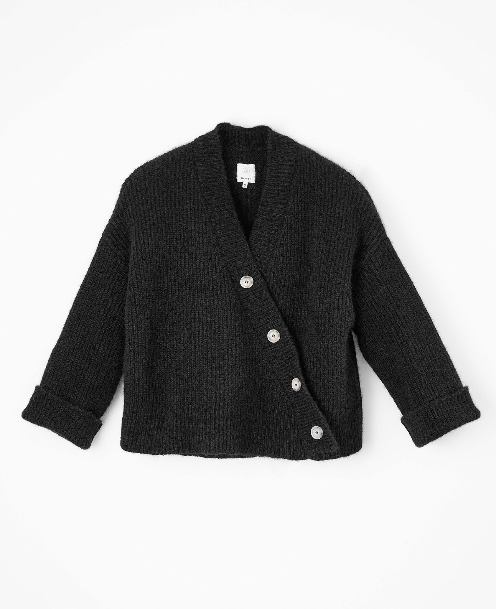 Asymmetrischer Cardigan aus Alpaka | Damen