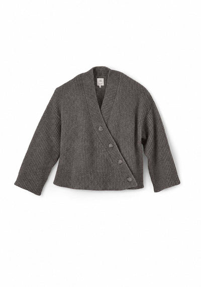 Women's Asymmetric Alpaca Cardigan