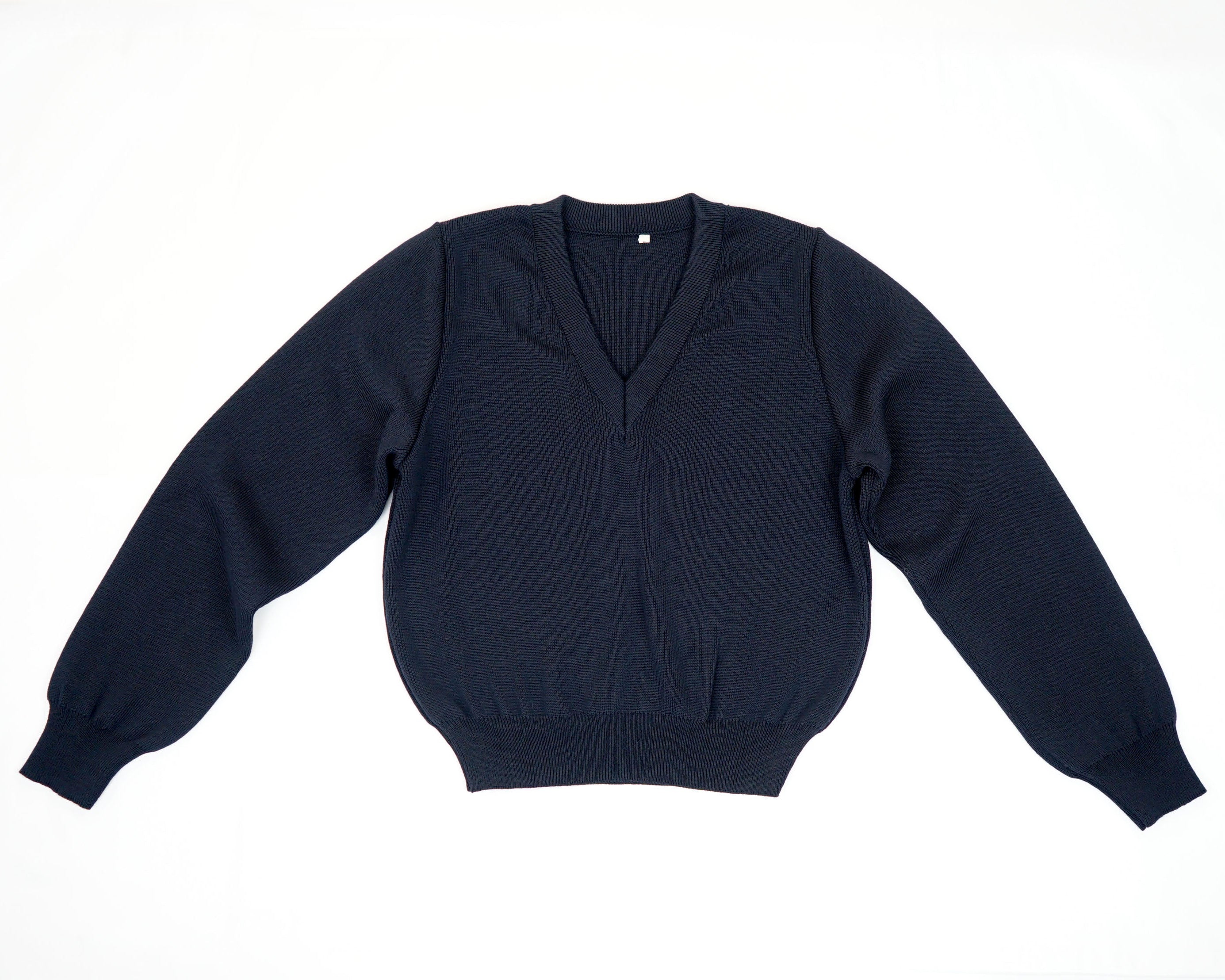 fest gestrickter V-Neck Sweater