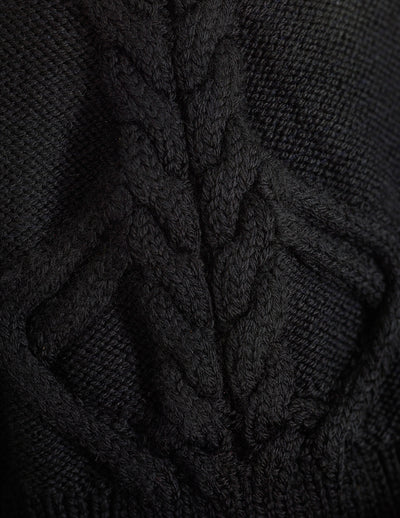 grobe Strick Mütze mit Flechtdetail aus Merino | Damen