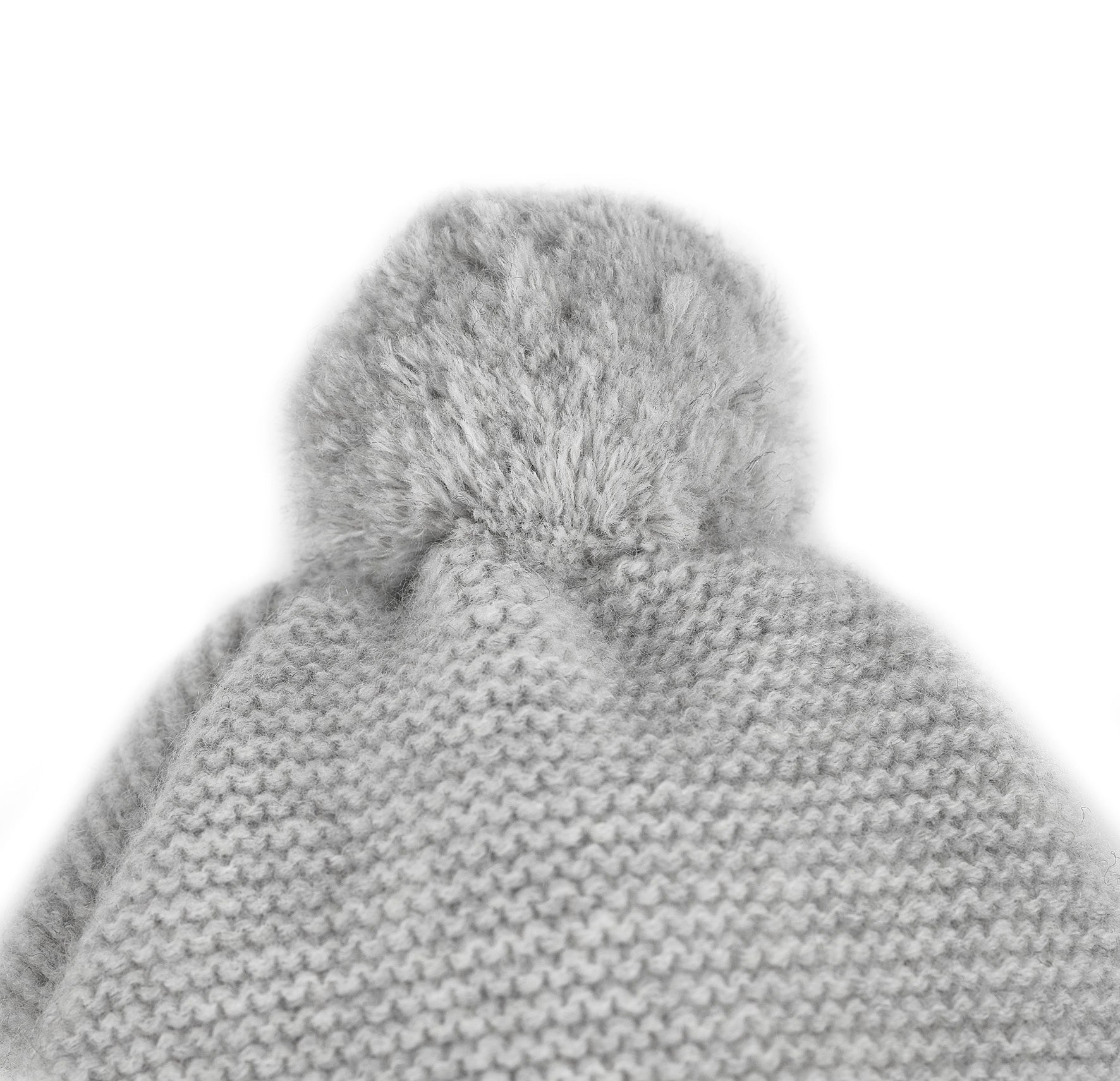 Cashmere Baby Bobble Hat with Ties
