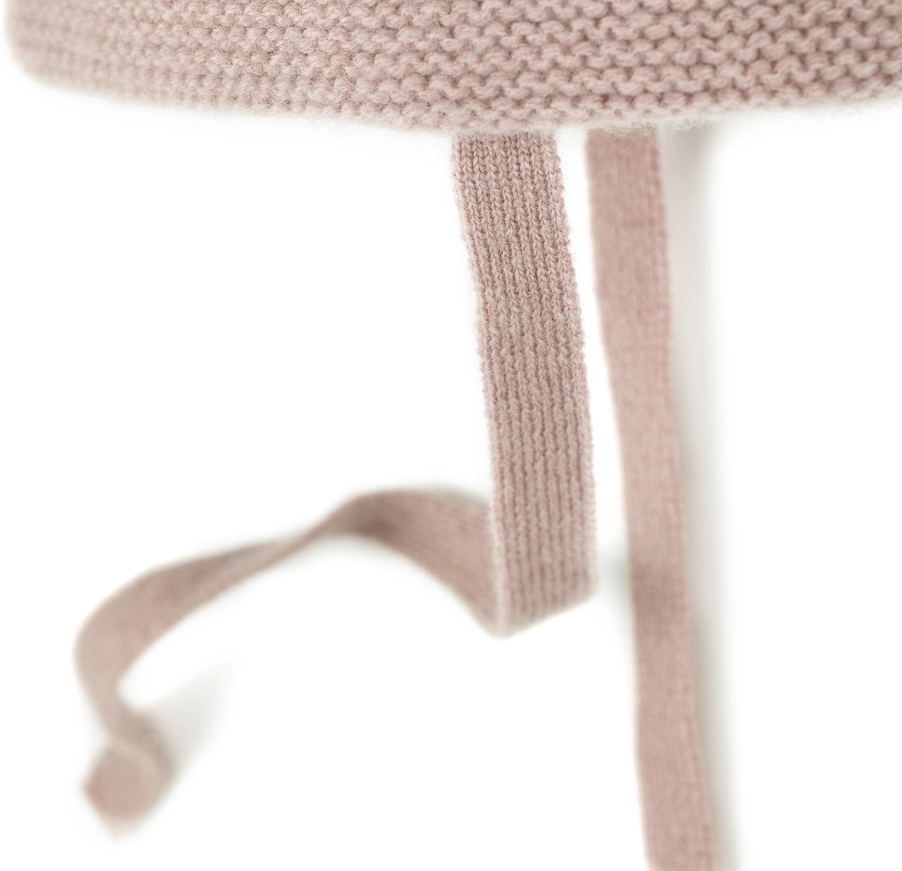 Cashmere Baby Bobble Hat with Ties