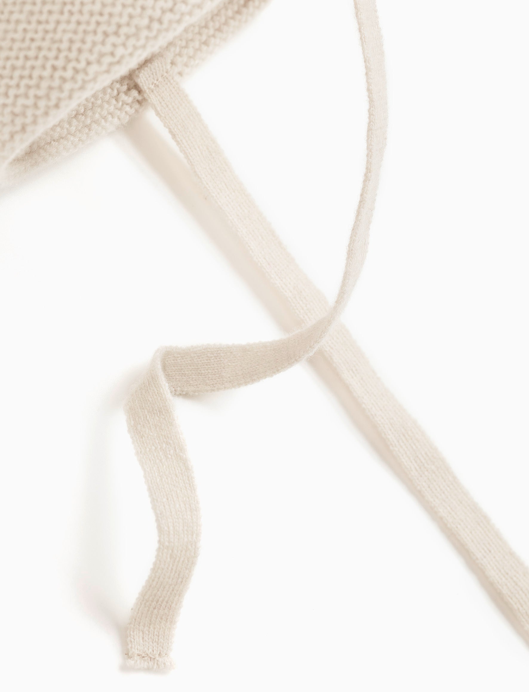 Cashmere Baby Bobble Hat with Ties
