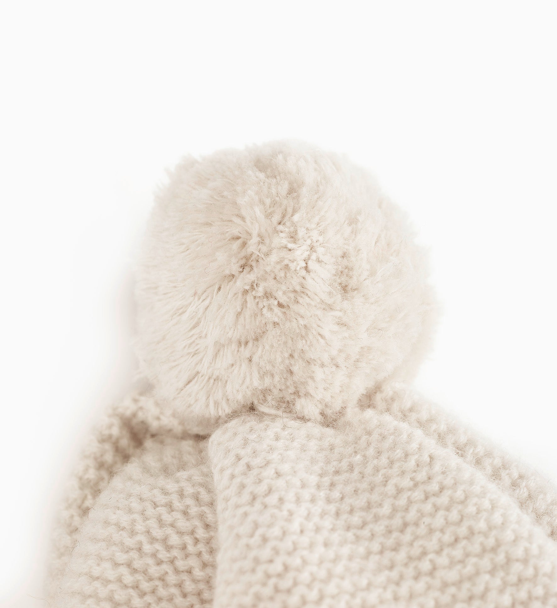Cashmere Baby Bobble Hat with Ties