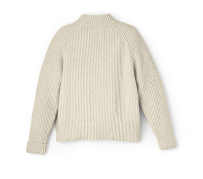 Struktur Sweater mit Knopfleiste aus Alpaka | Damen