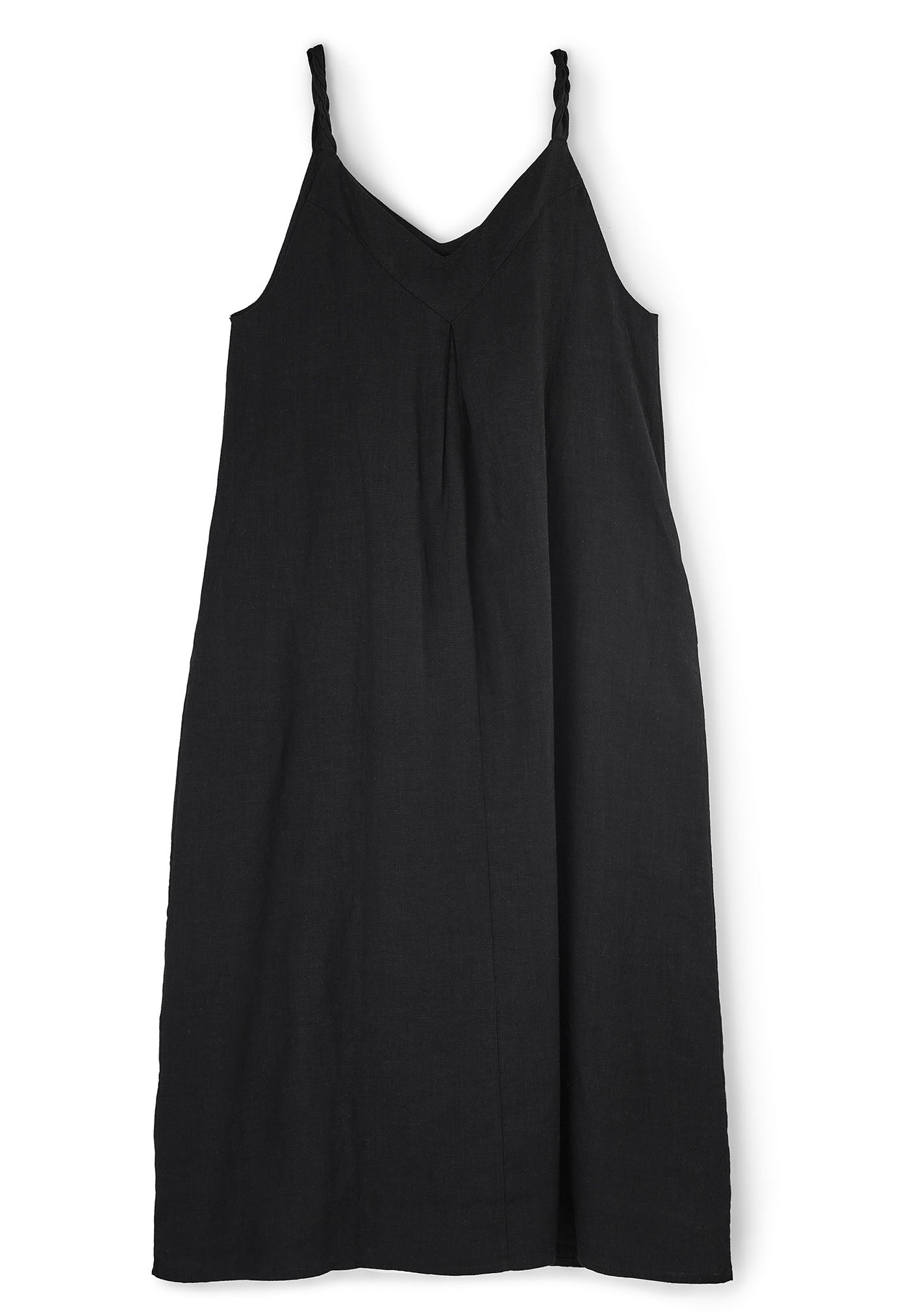 Linen Dress with Twisted Straps
