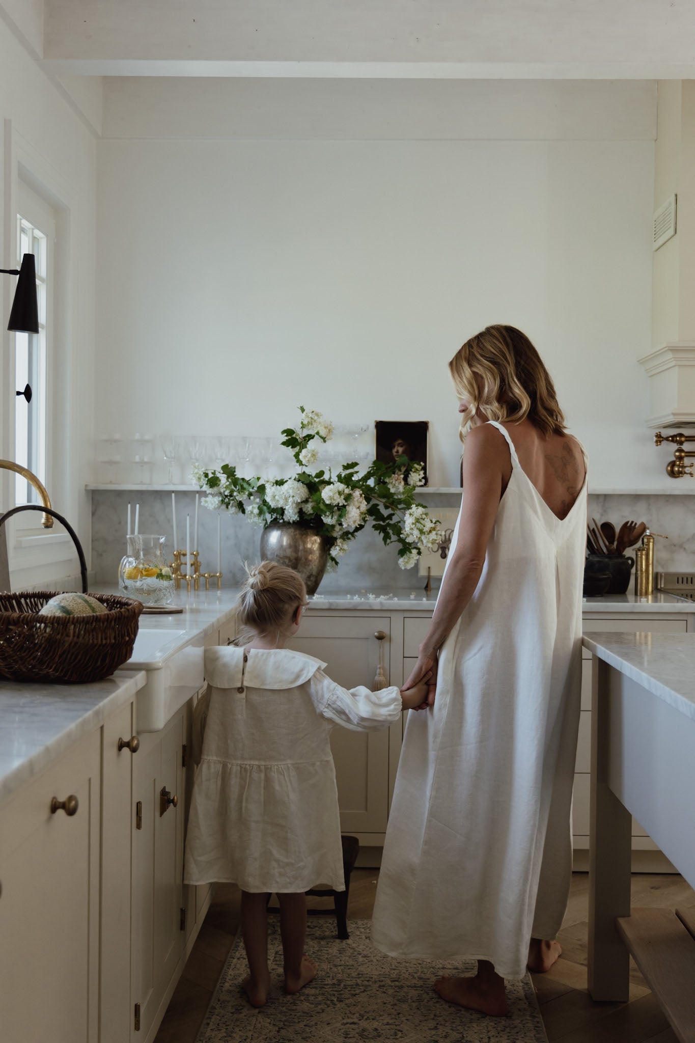 Linen Dress with Twisted Straps