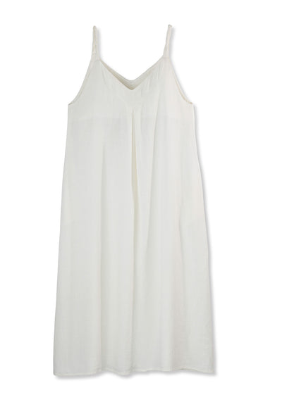 Kleid mit gedrehten Trägern aus Leinen | Damen
