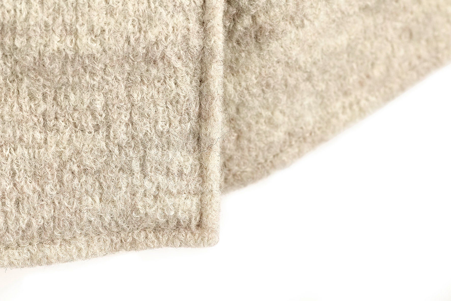 Boiled wool jacket with stand-up collar