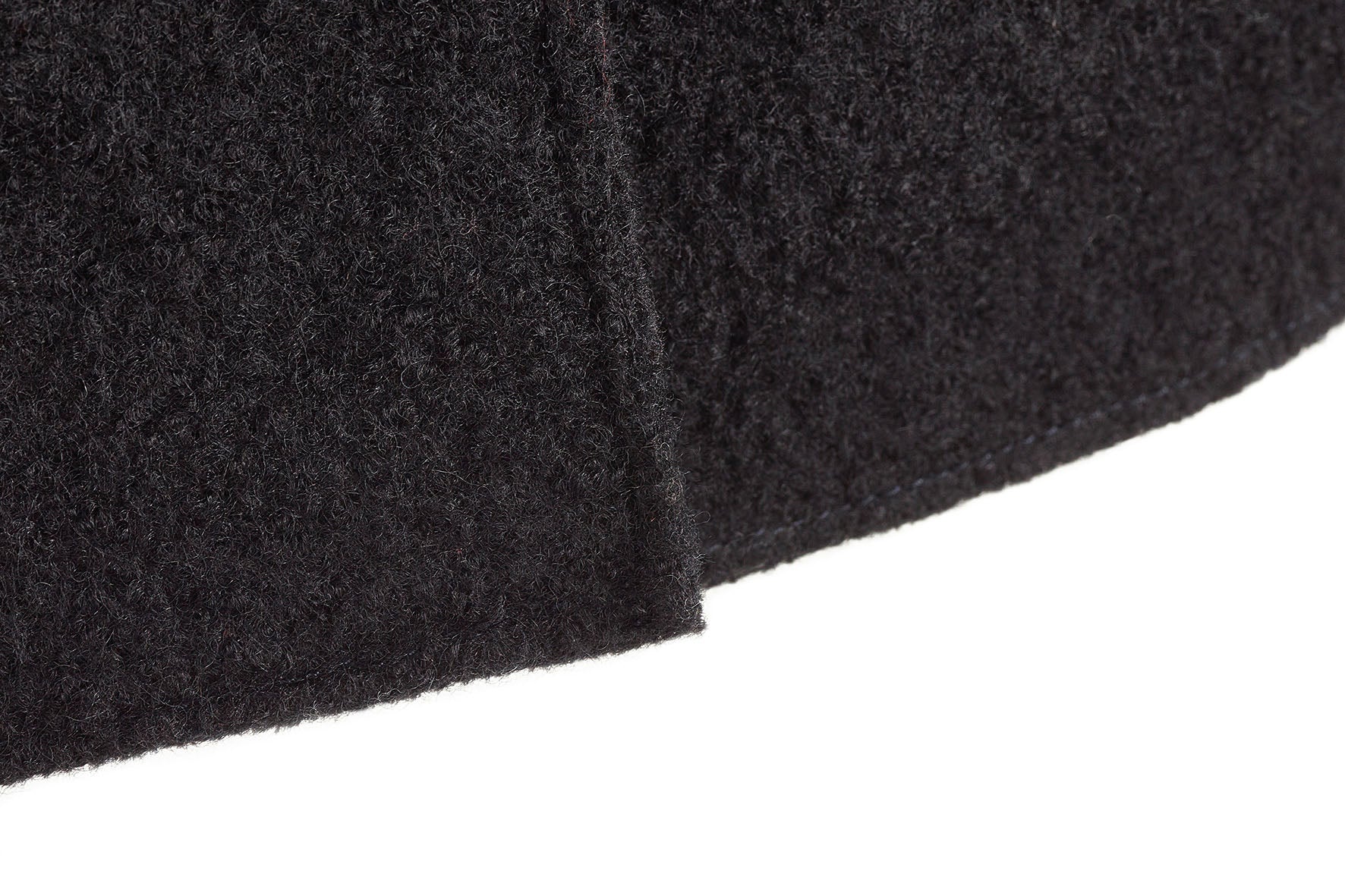 Boiled wool jacket with stand-up collar
