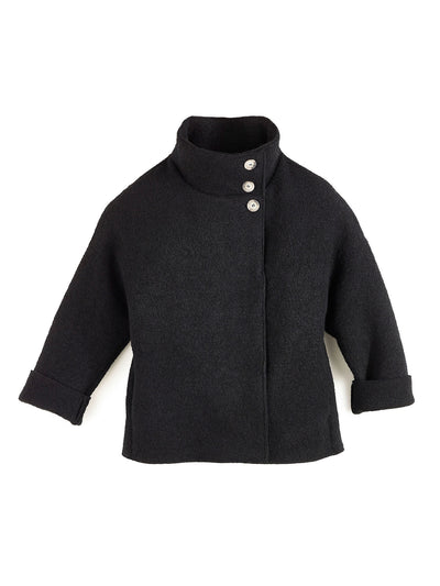 Jacke mit Stehkragen aus Walk | Damen