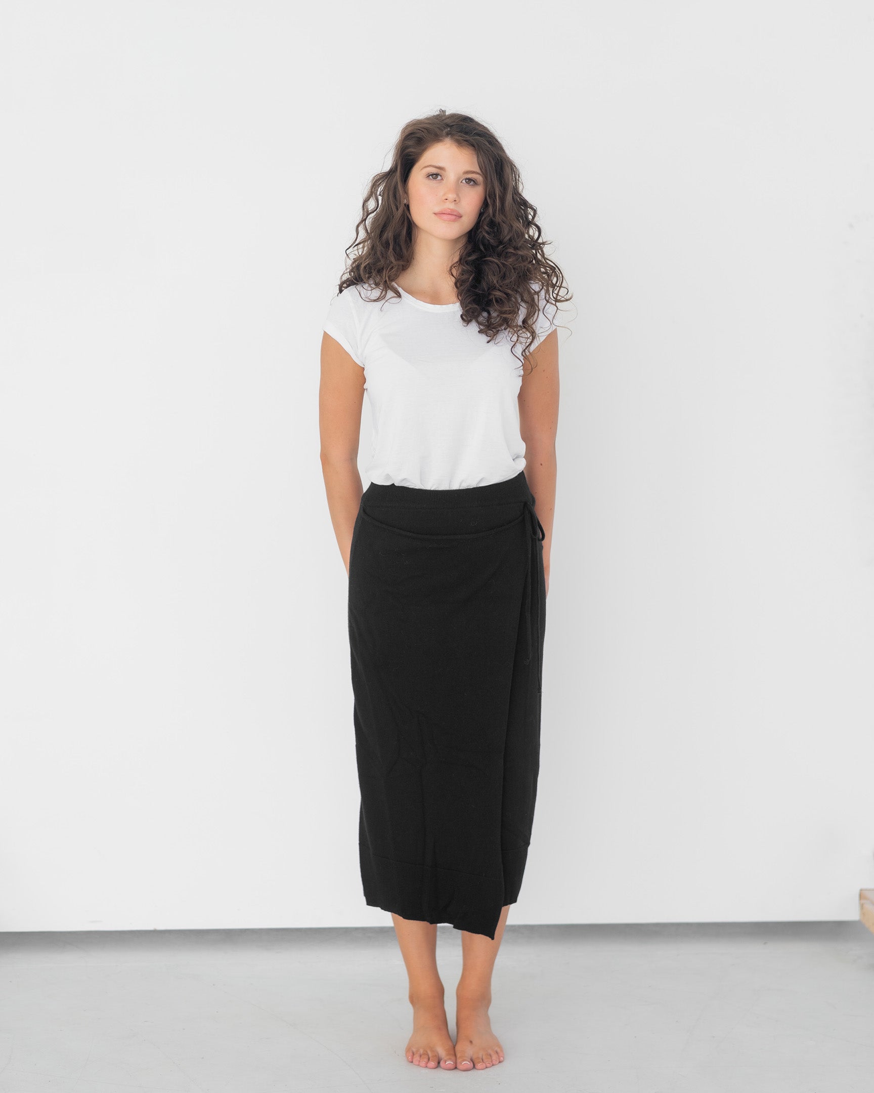 Strickrock zum Binden aus Cashmere Merino | Damen