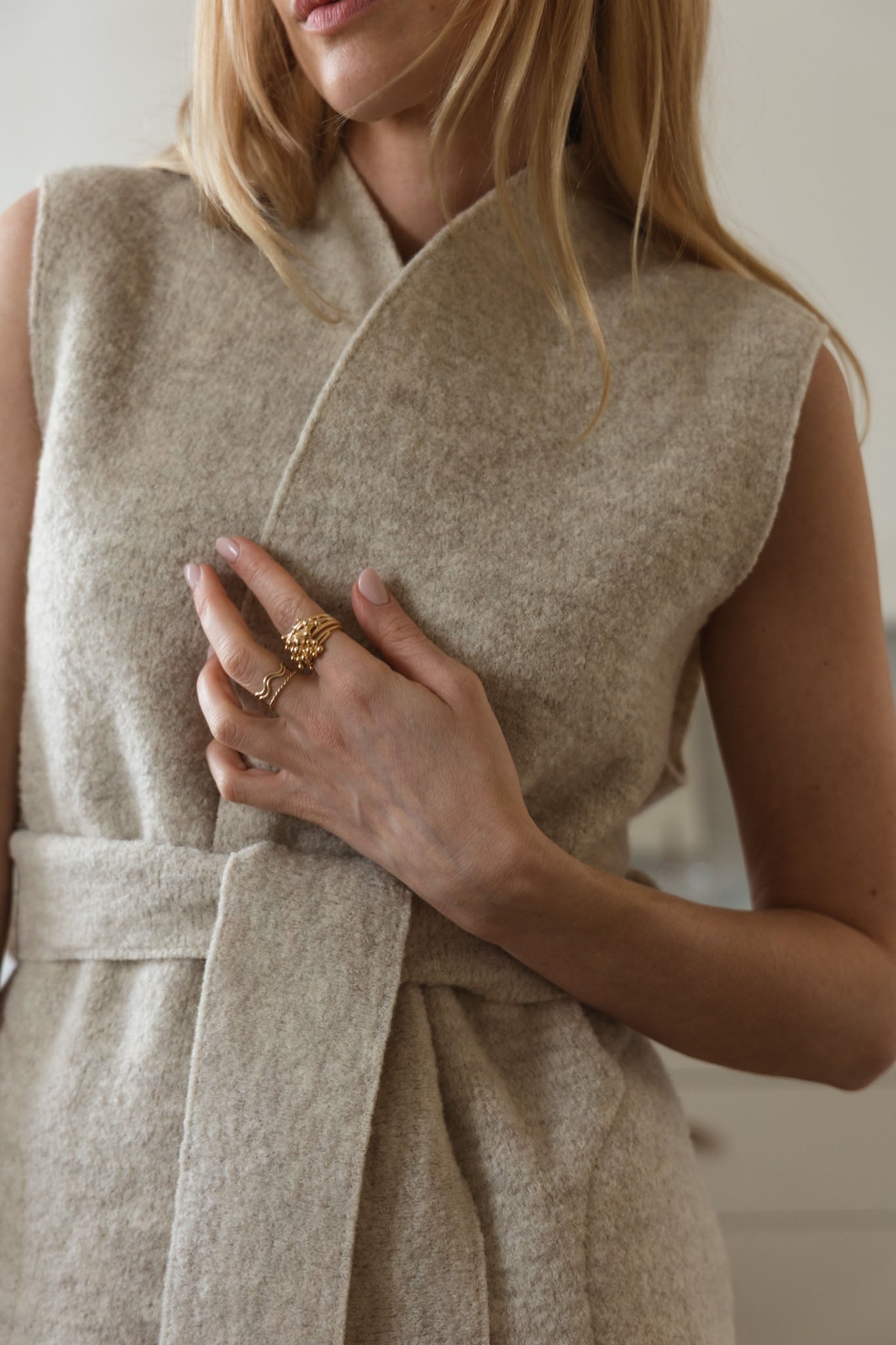 Walked Vest with Belt