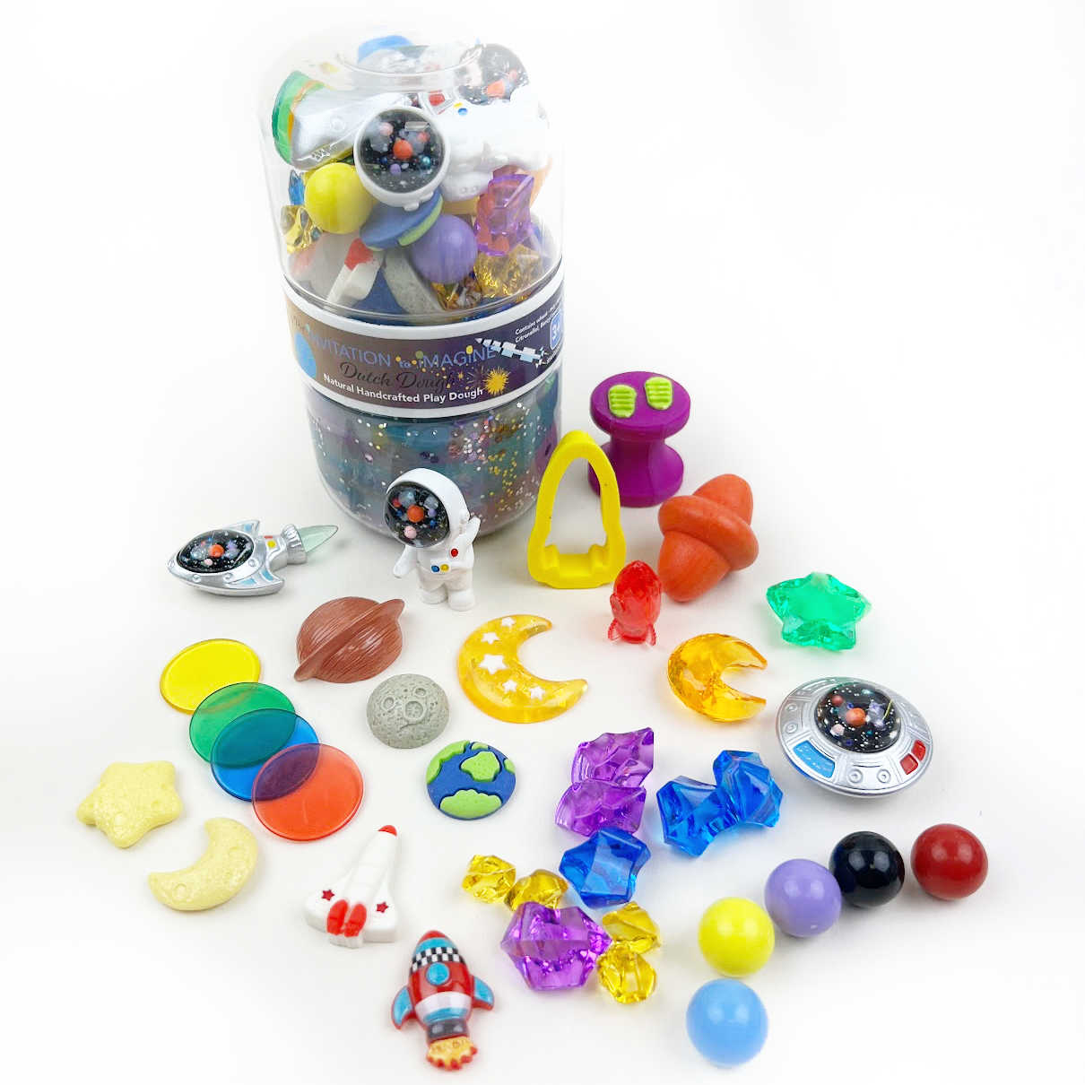 Kinderknete mit Spielzeug "Weltraum" Spielknete-Set | Kinder