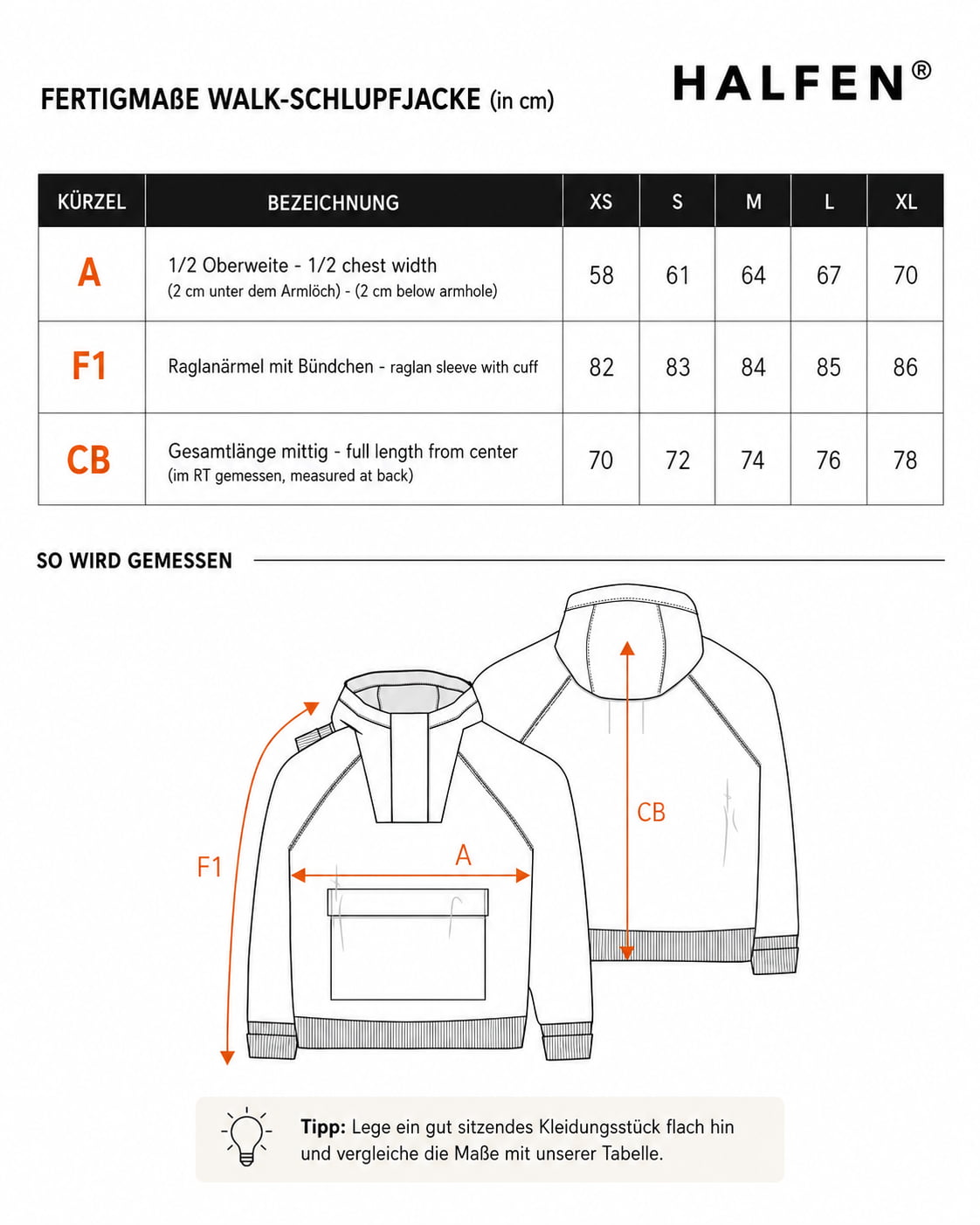 Passform Schlupfjacke aus Walk | Unisex