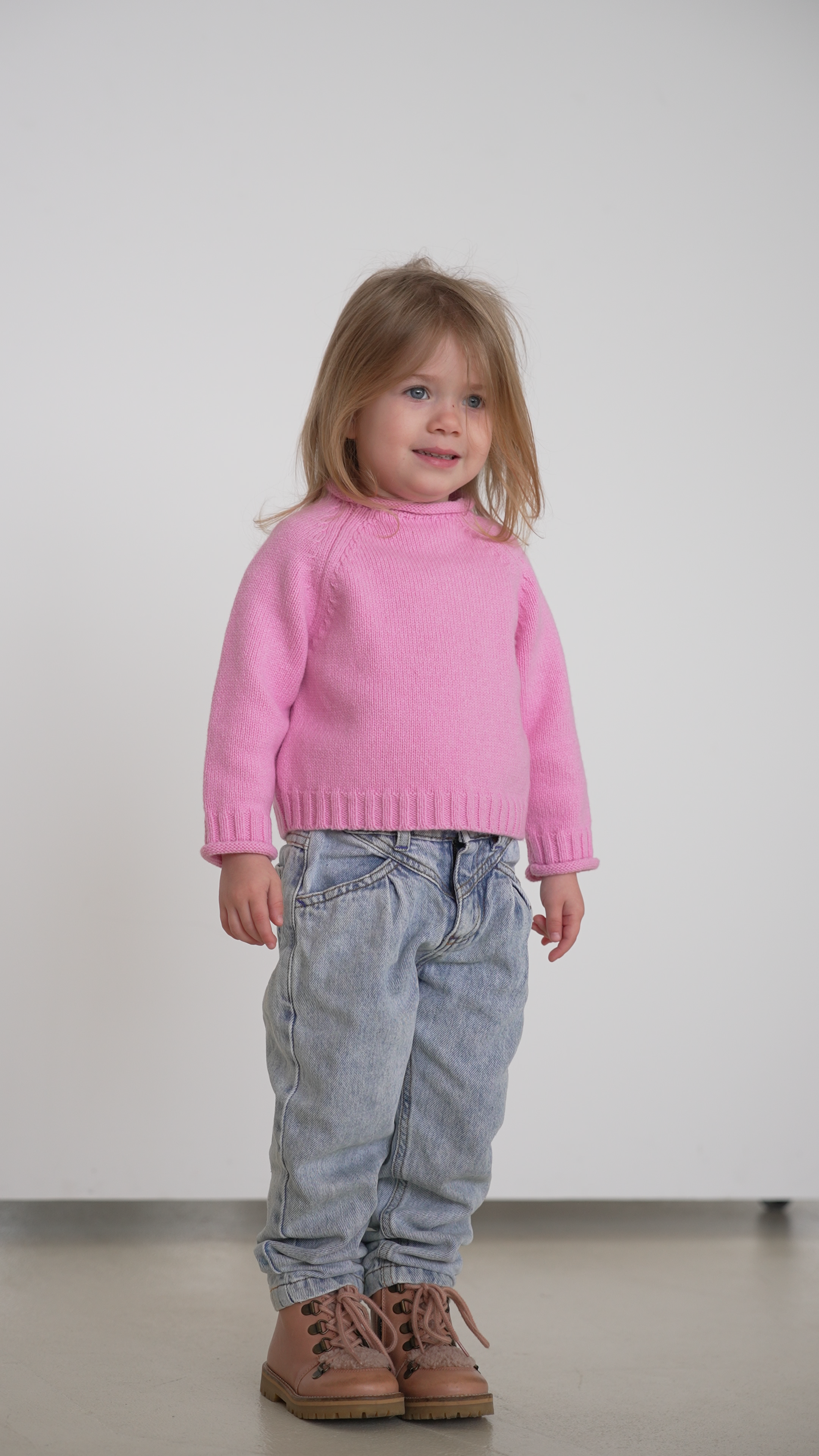 easy Sweater mit Rollkanten