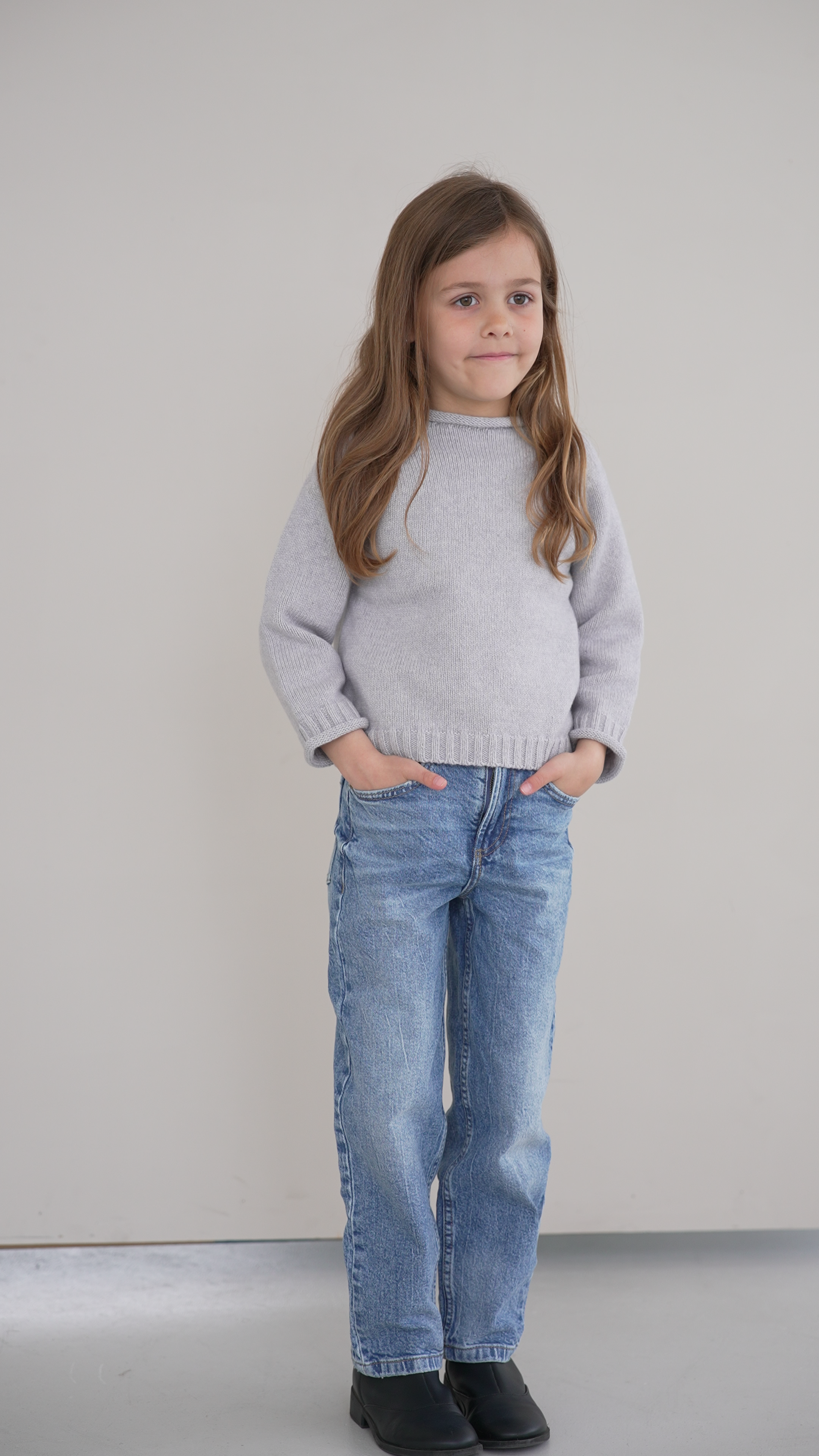 easy Sweater mit Rollkanten