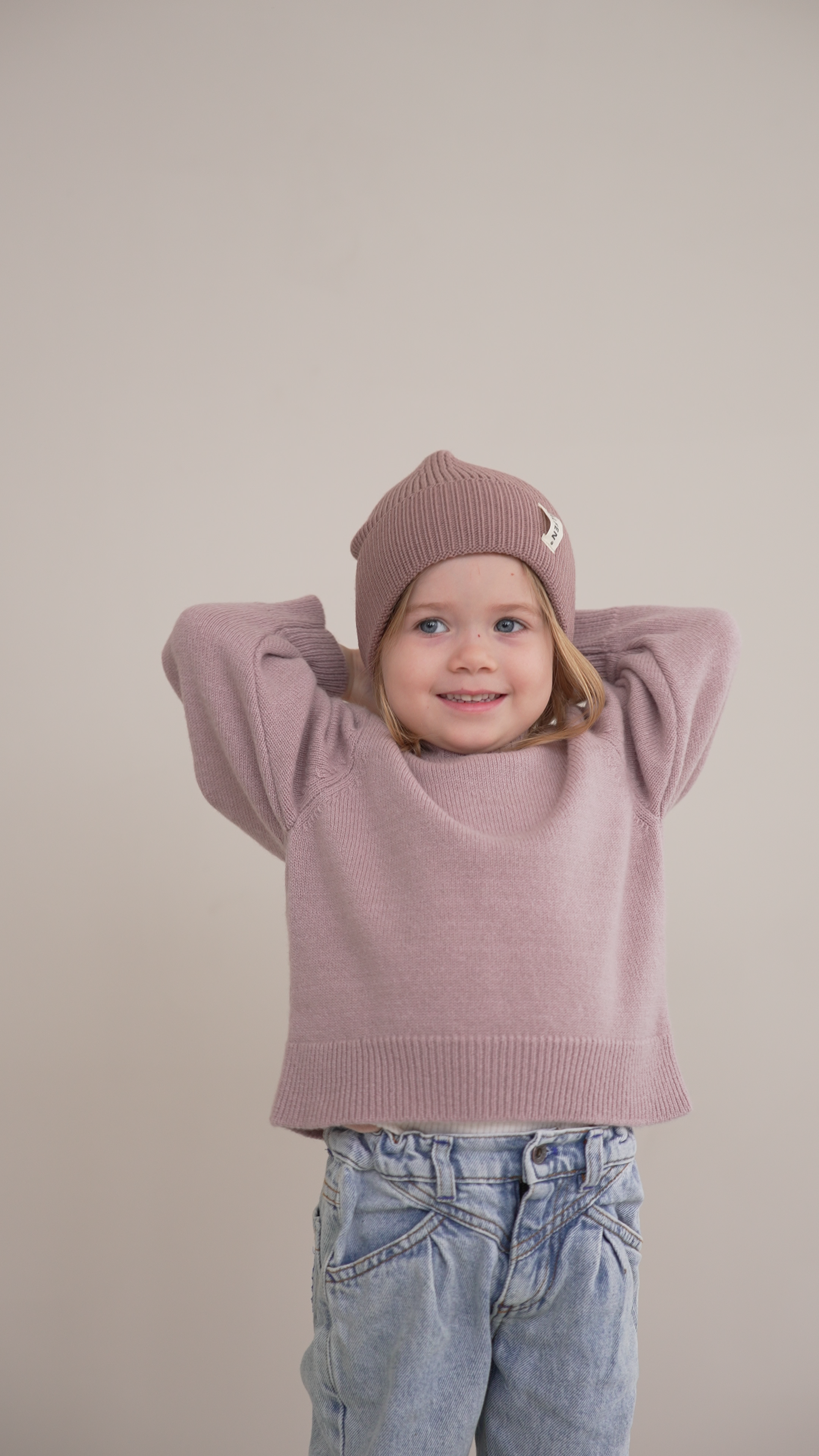 Cashmere-Sweater mit Puffärmeln