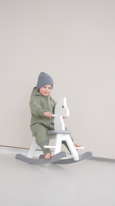 B Ware: Overall aus Wollwalk mit Teddy-Kapuze und Bündchen | Baby & Kinder (Sale)