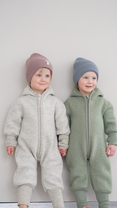 B Ware: Overall aus Wollwalk mit Teddy-Kapuze und Bündchen | Baby & Kinder (Sale)