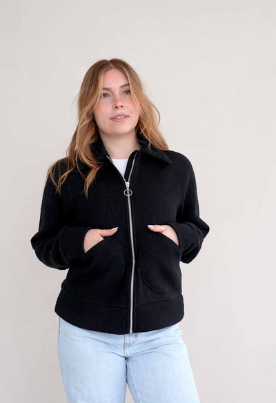Bomberjacke aus feinem Walk | Damen