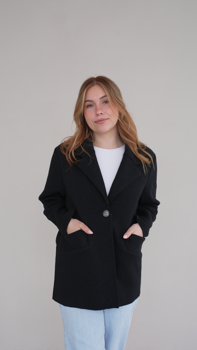 Blazer Klassisch aus feinem Walk | Damen