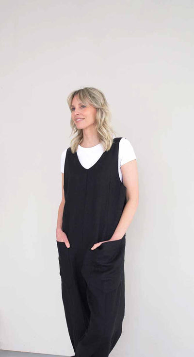 Latzhose aus Leinen | Damen