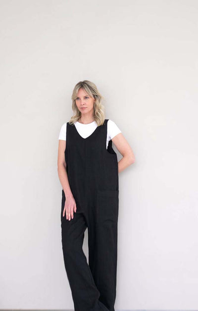 Latzhose aus Leinen | Damen