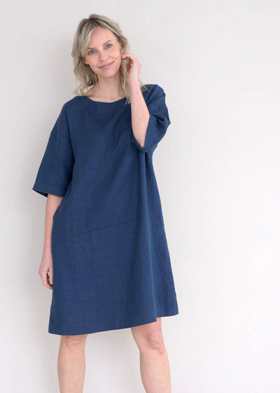 Kleid mit Taschen aus Leinen | Damen