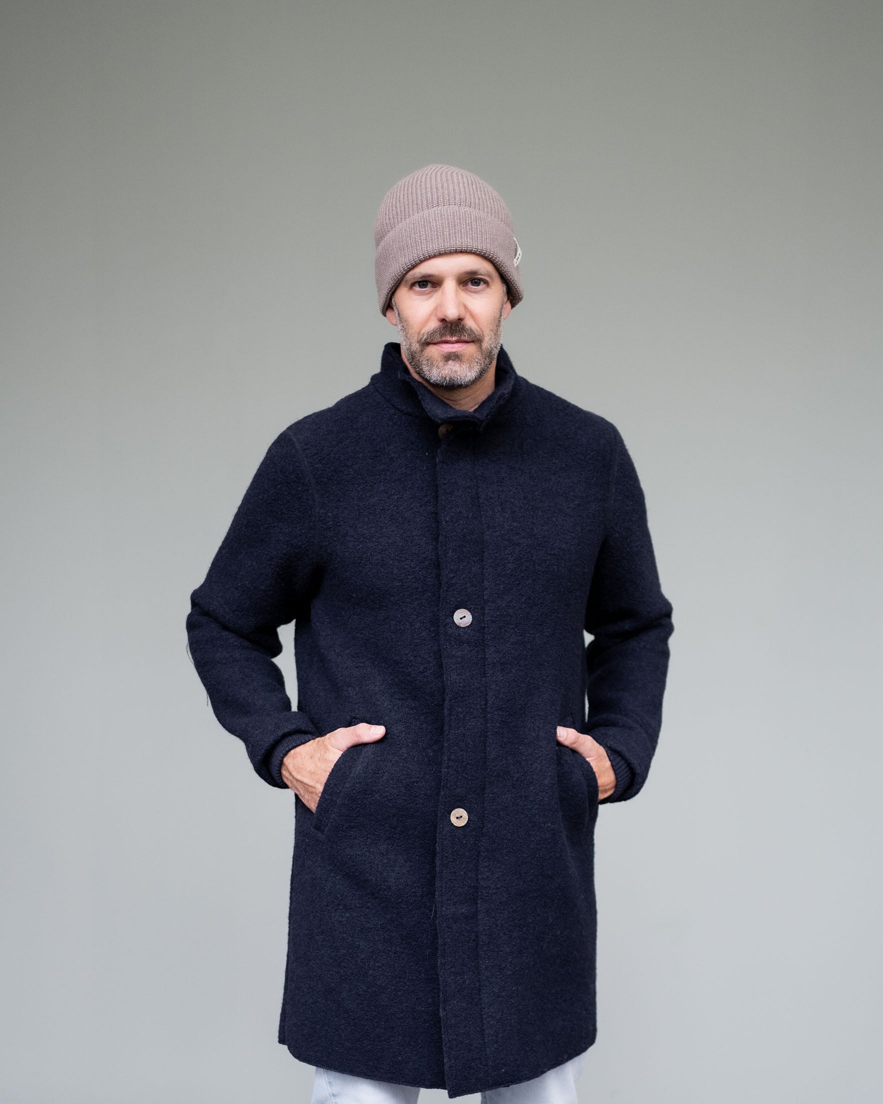 Men's Boiled Wool Coat made of Merino Wool – Simple & Durable