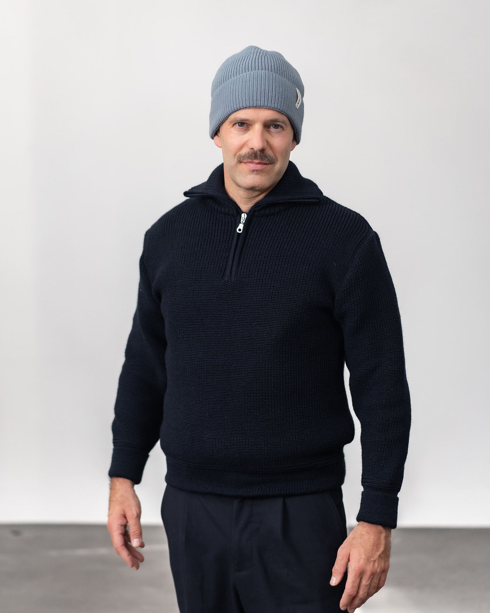 Unisex Textured Merino Wool Troyer