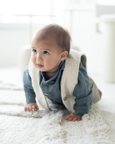 Teddyweste aus feinem Wollwalk | Kinder