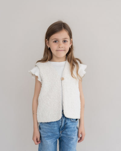 Teddyweste aus feinem Wollwalk | Kinder