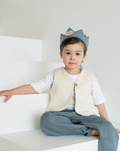Teddyweste aus feinem Wollwalk | Kinder