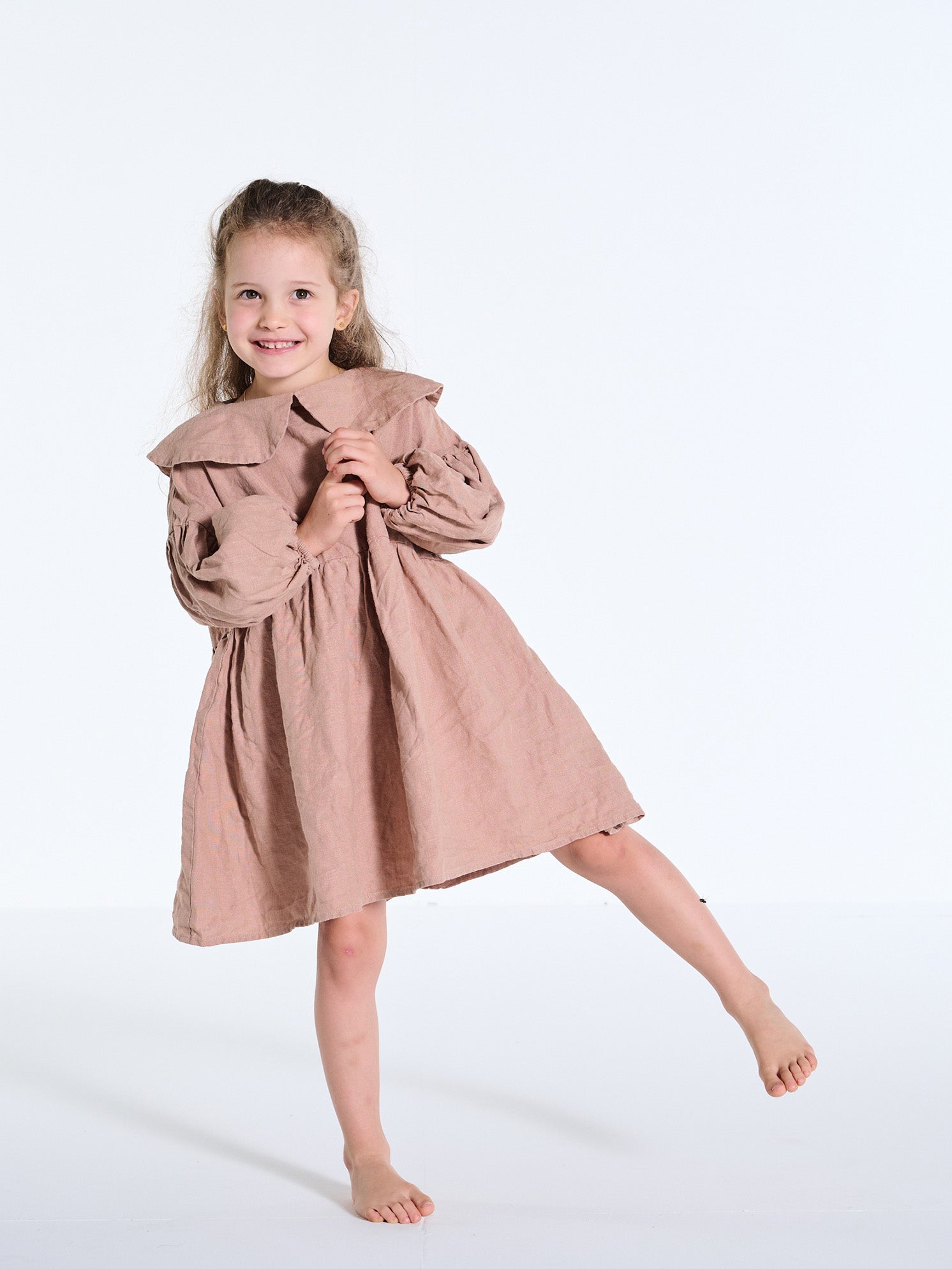 Kinder Leinen Kleid