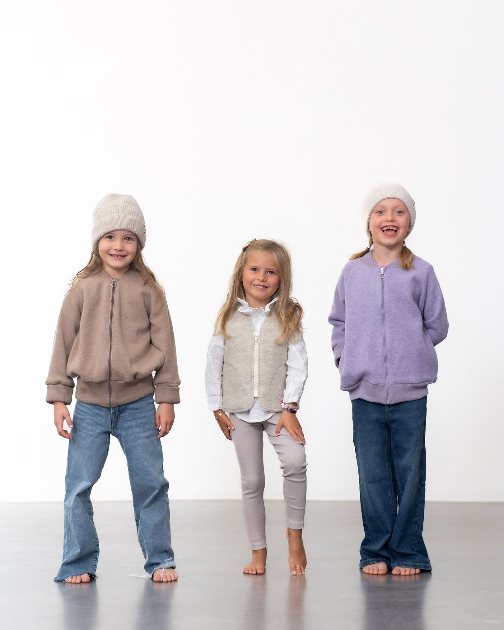 Walk fleece vest with teddy bear