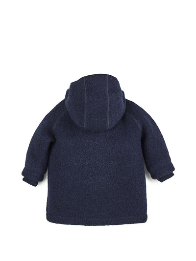 Hooded boiled wool coat | Kids