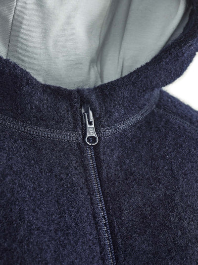 Hooded boiled wool coat | Kids