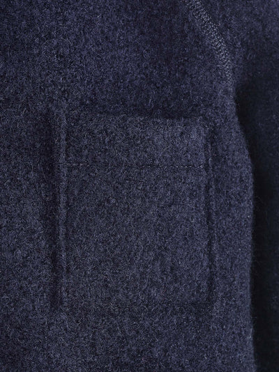 Hooded boiled wool coat | Kids