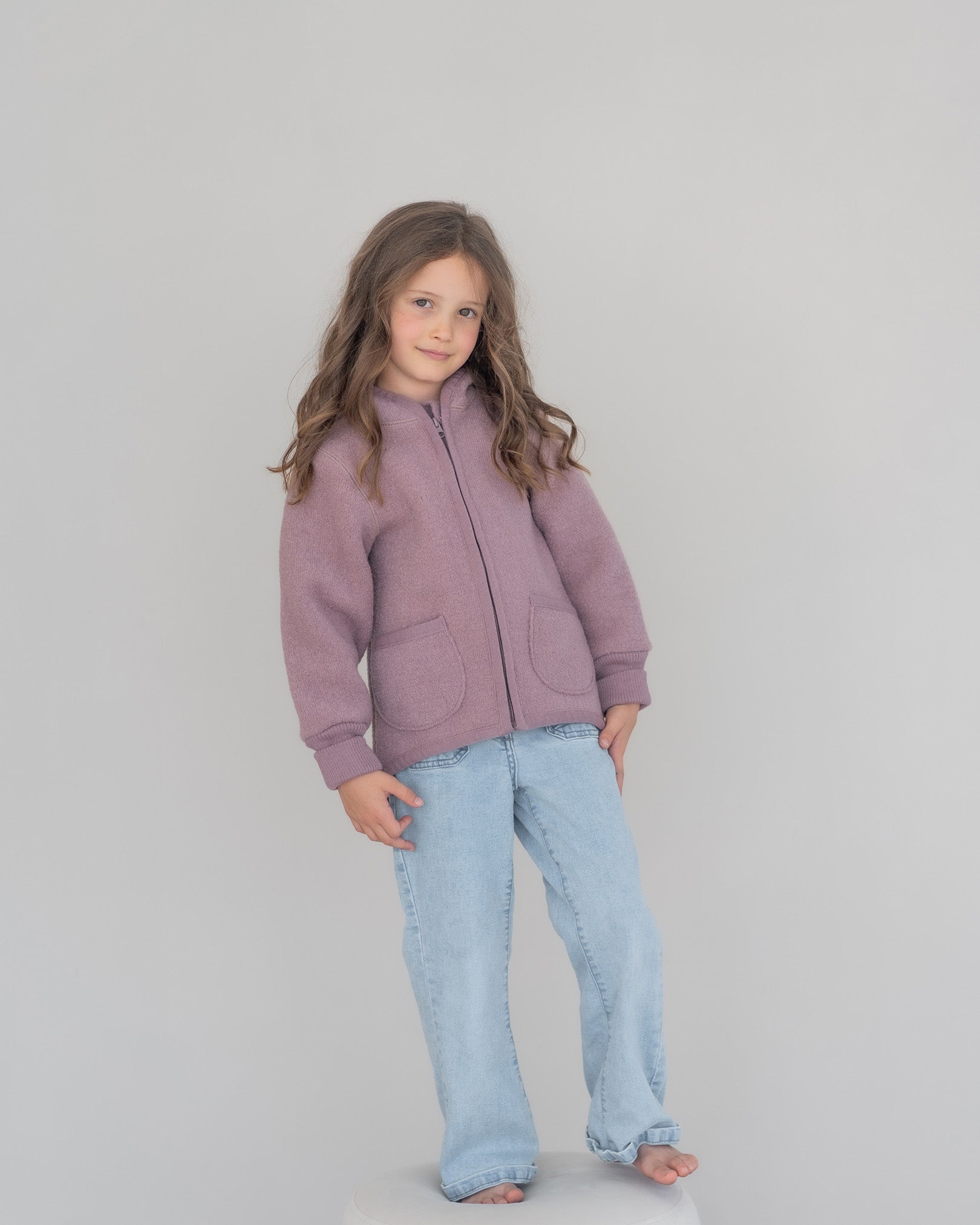Fleece jacket with zipper