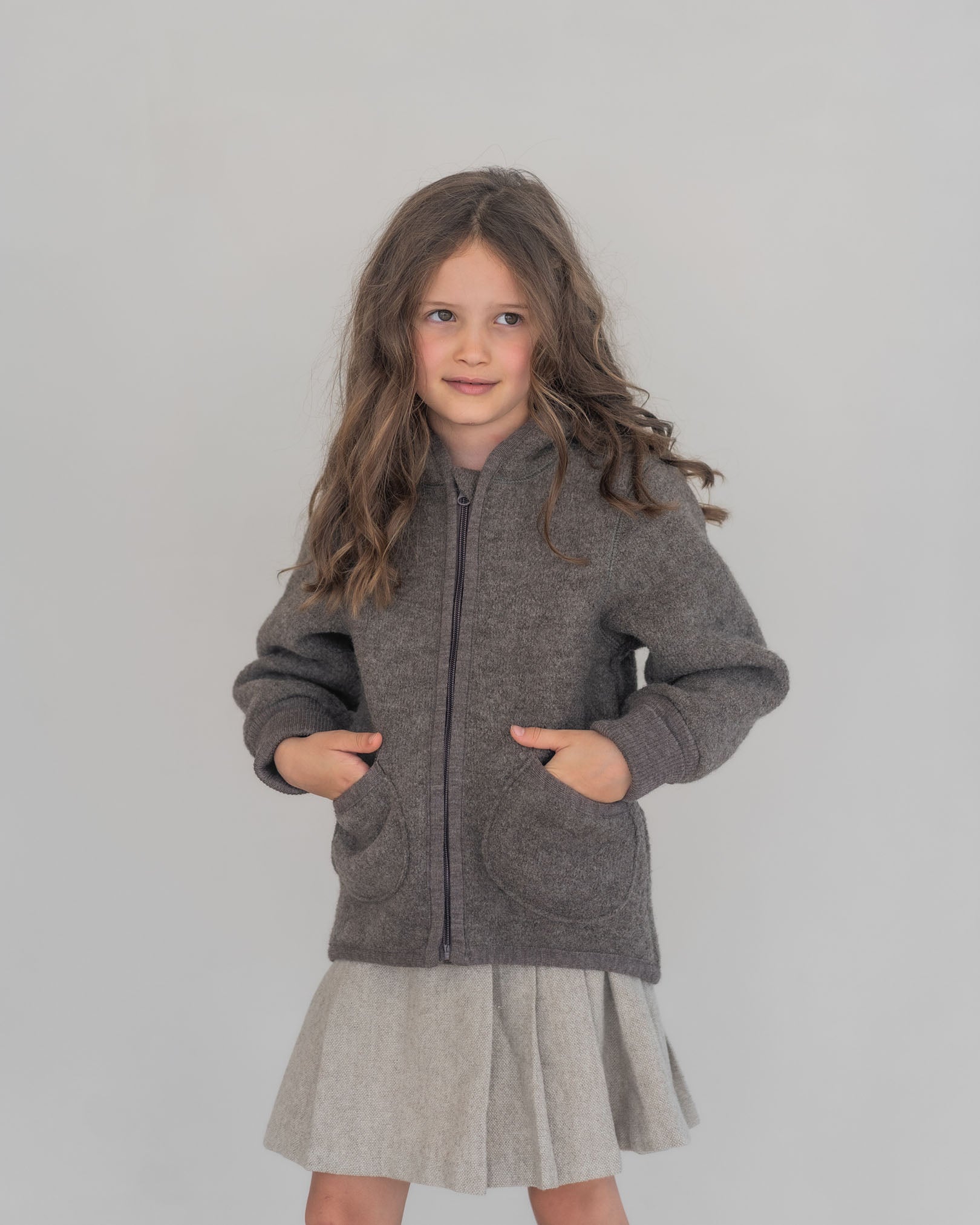 Fleece jacket with zipper