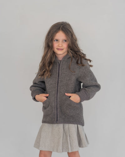 Jacke mit Reissverschluss aus Wollwalk | Kinder